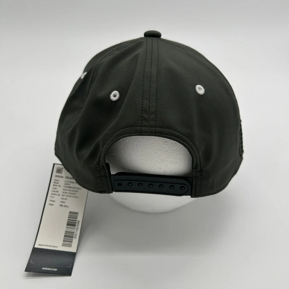 Adidas Kansas Jayhawks NCAA‎ Baseball Cap Hat Flat Brim Snapback Olive Green